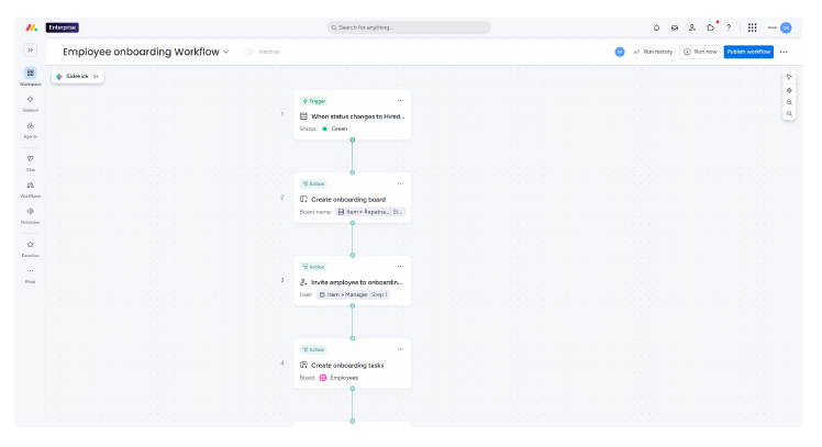 Employee onboarding workflow automation