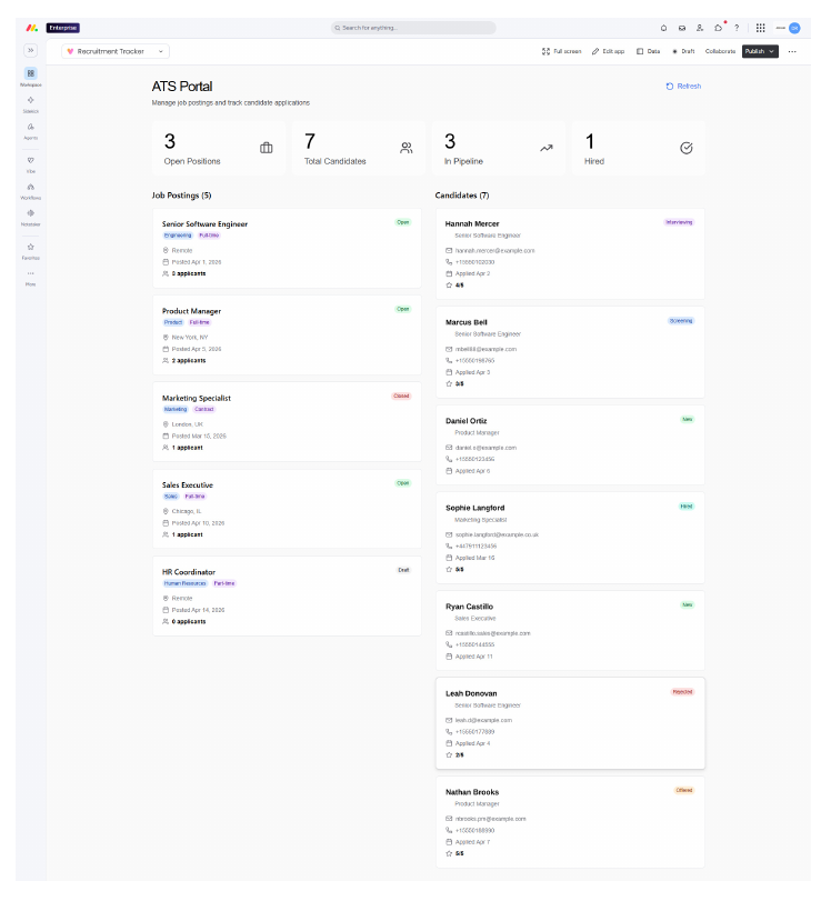 Recruitment tracking system